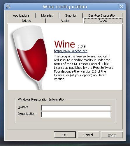 wine configuration